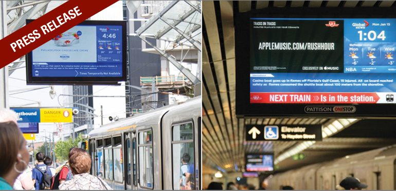 PATTISON Onestop Announces Global News as New Partner and Content Provider for TTC and Calgary Transit Networks