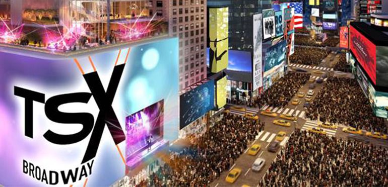 SNA Displays Selected for Mega-Spectacular Video Screen at TSX Broadway