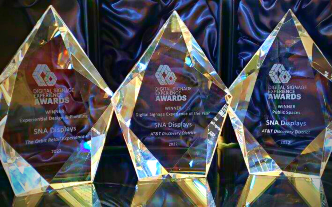 SNA Displays Wins Multiple DIZZIE Awards Including Digital Signage Experience of the Year